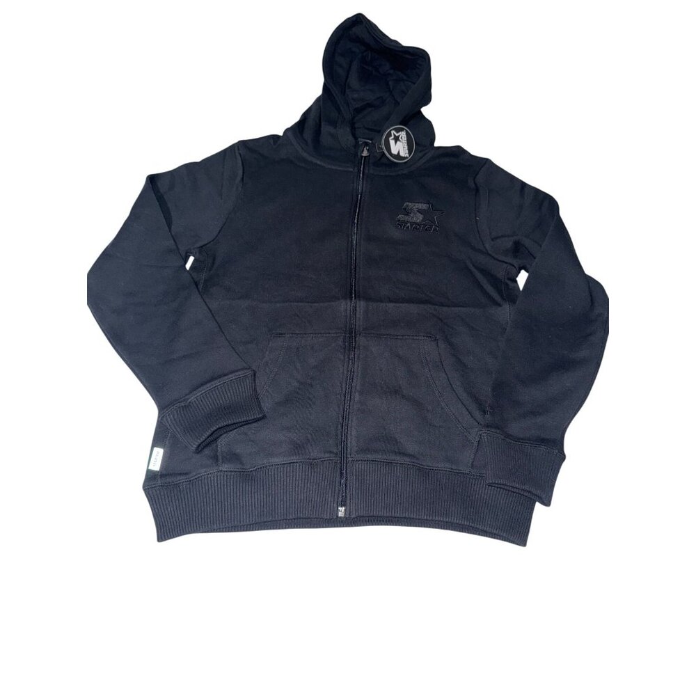 Starter Black Full-Zip Hoodie Sweatshirt L